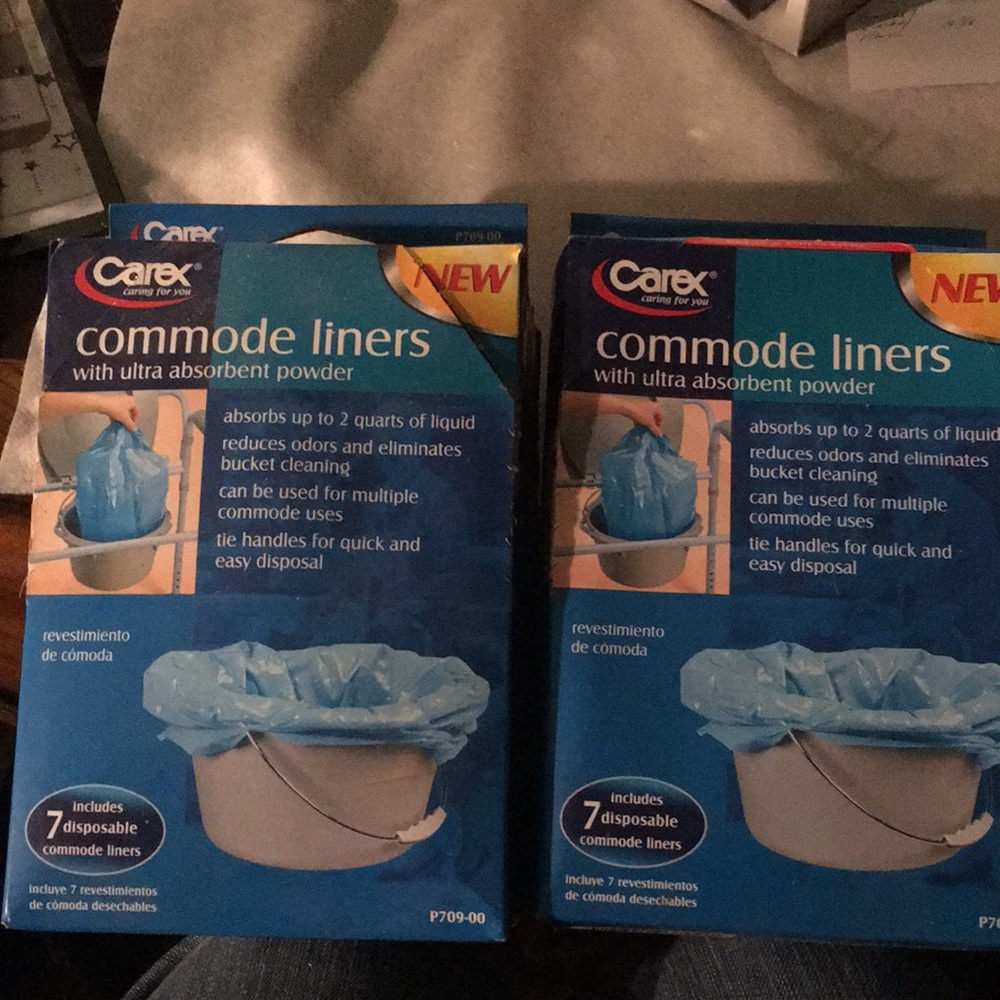 NWOT Carex Commode Liners, 2 boxes